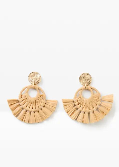 Orecchini a lobo in simil paglia, bonprix