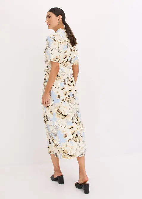 Abito chemisier in viscosa con cintura da annodare (2 pezzi), bonprix