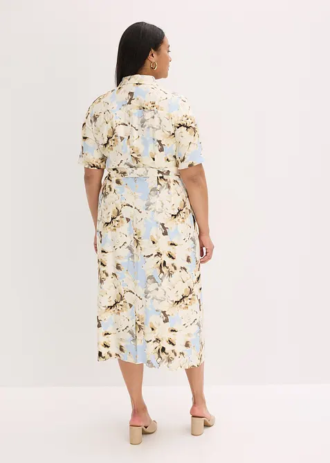 Abito chemisier in viscosa con cintura da annodare (2 pezzi), bonprix