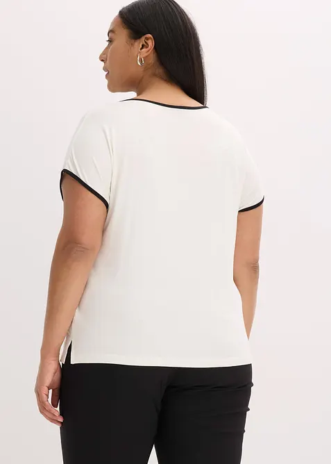 Maglia con stampa e bordi a contrasto, bonprix