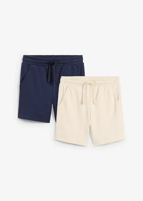 Shorts in jersey di puro cotone (pacco da 2), bonprix