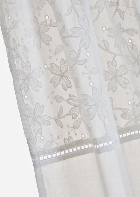Tenda in cotone biologico ricamata (pacco da 1), bonprix