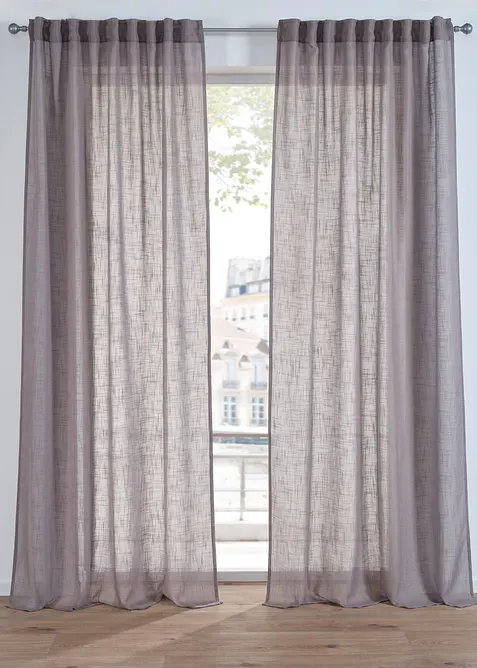 Tenda effetto lino classica o extra larga (pacco da 1), bonprix