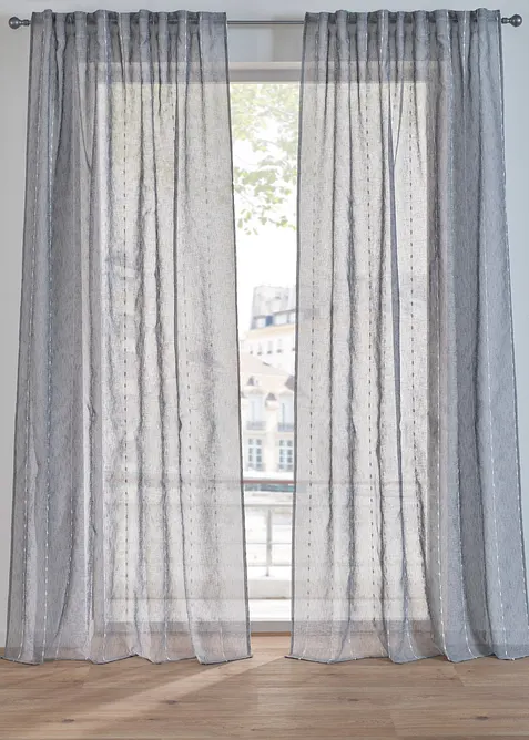 Tenda con righe in tessitura (pacco da 1), bonprix