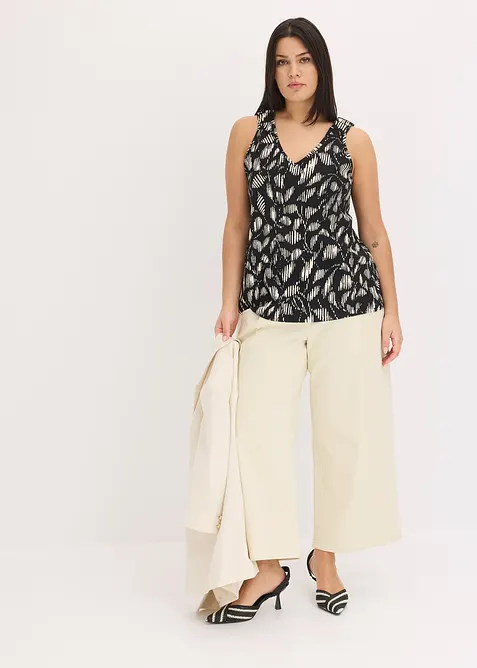 Top fantasia in jersey operato, bonprix