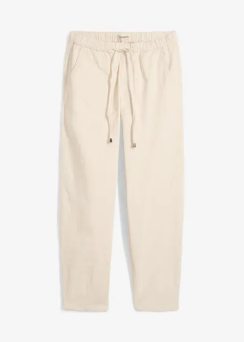 Jeans barrel shape con comodo elastico, vita media, bonprix