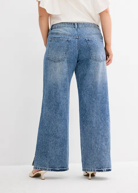 Jeans straight, vita media, bonprix