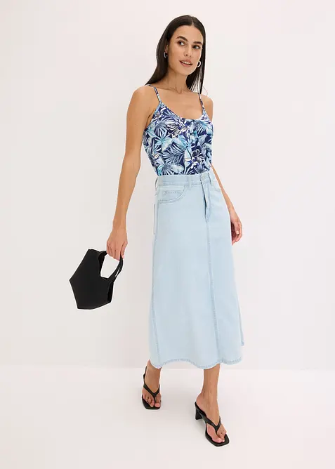 Top con spalline sottili in misto viscosa morbido, bonprix