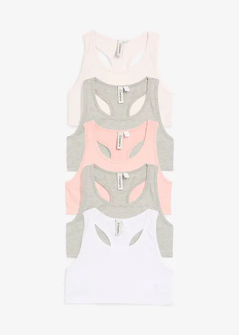 Reggiseno bustier con cotone morbido (pacco da 5), bonprix