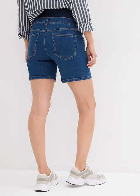Shorts prémaman in denim di cotone elasticizzato, bonprix