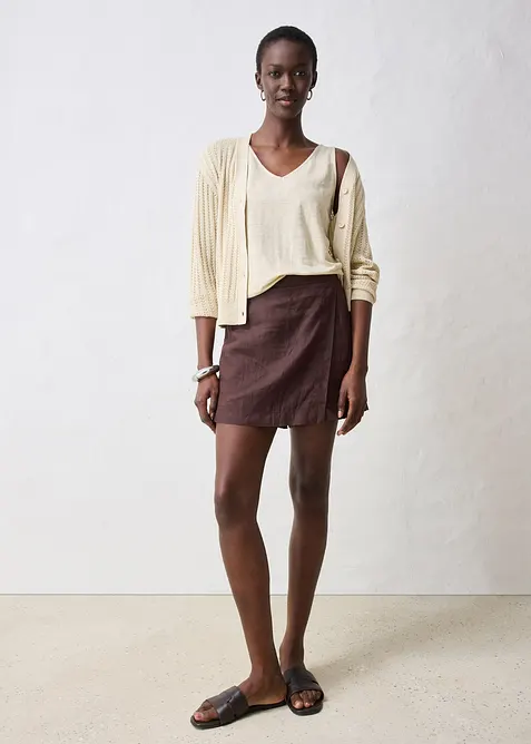 Canotta in puro lino, bonprix