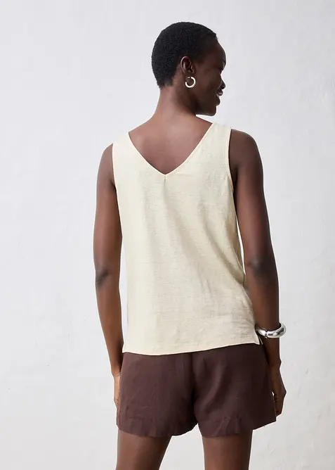 Canotta in puro lino, bonprix