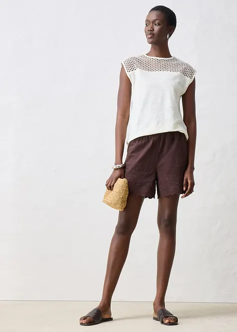 Top in puro lino, bonprix