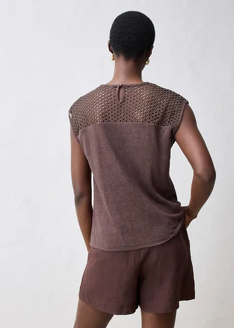 Top in puro lino, bonprix