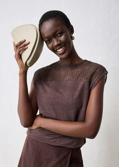 Top in puro lino, bonprix