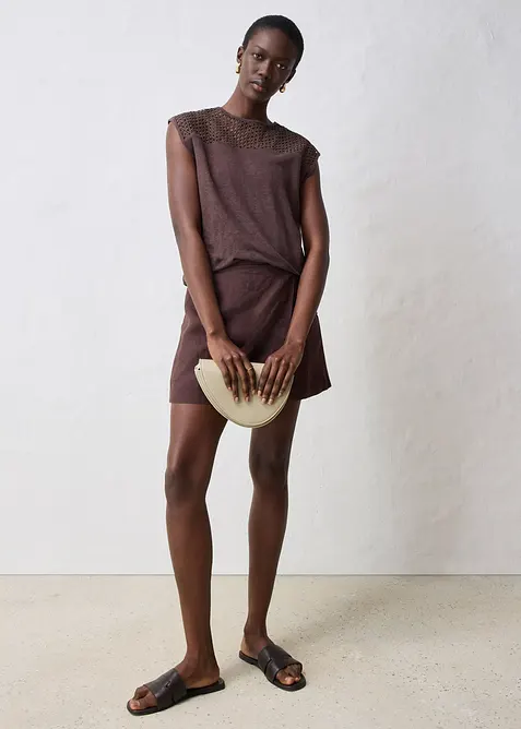 Top in puro lino, bonprix