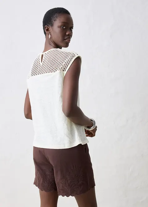 Top in puro lino, bonprix
