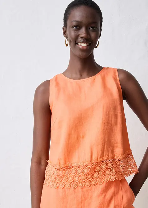 Top in puro lino, bonprix