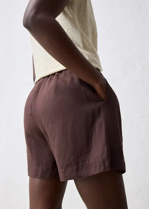 Gonna pantalone in puro lino, bonprix