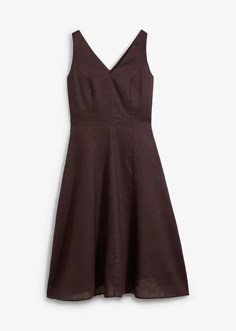 Abito midi in puro lino, bonprix