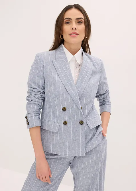 Blazer in misto lino, bonprix