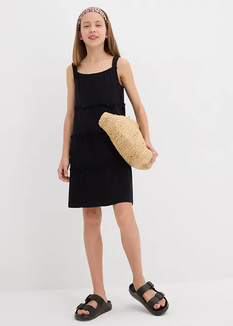 Abito con spalline in puro cotone biologico, bonprix