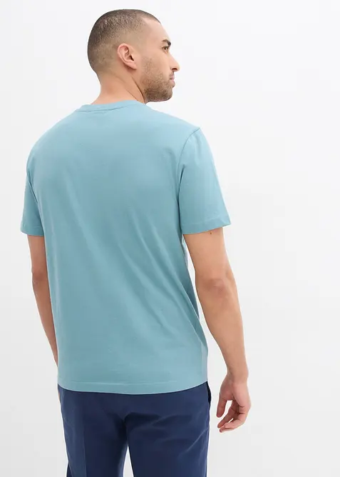 T-shirt con scollo a V in puro cotone biologico (pacco da 2), bonprix