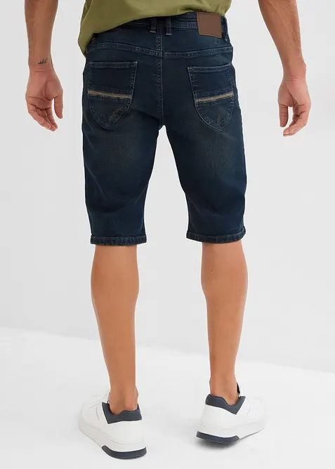 Bermuda in denim elasticizzato, slim fit, bonprix