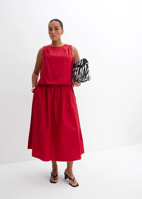 Gonna midi in puro cotone, bonprix