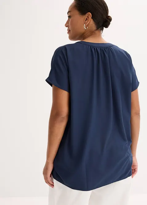 Camicetta a maniche corte con abbottonatura nascosta, bonprix