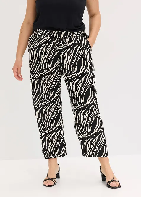 Pantaloni in viscosa con elastico in vita, bonprix