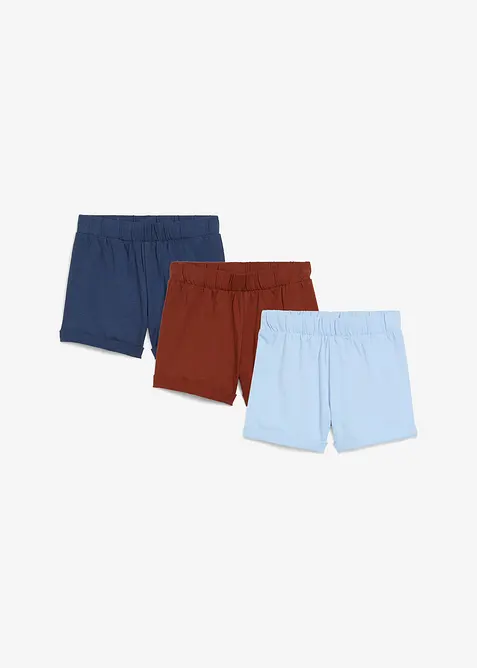 Shorts in jersey di puro cotone biologico (pacco da 3), bonprix