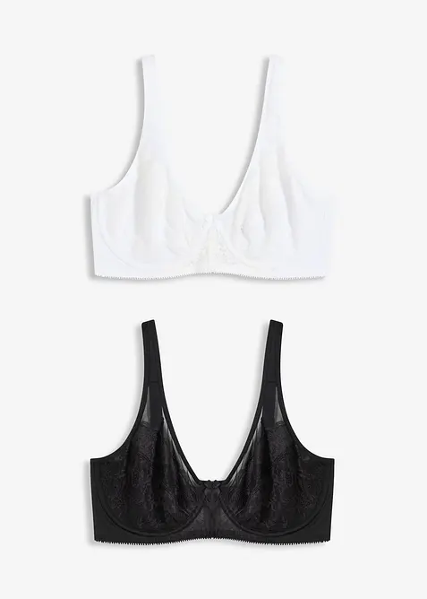 Reggiseno minimizer con spalline imbottite (pacco da 2), bonprix