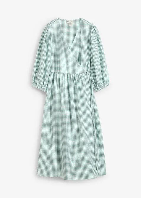 Abito a portafoglio in tessuto operato, bonprix