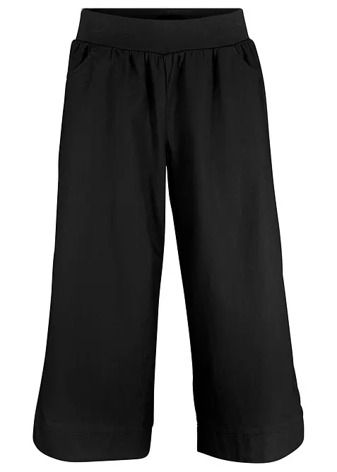 Pantaloni cropped in misto lino e cotone, bonprix