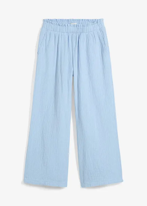 Pantaloni culotte in mussola di cotone, bonprix