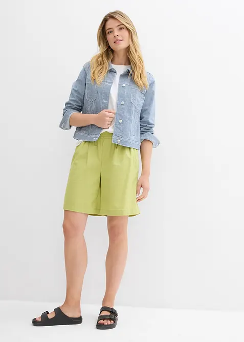 Bermuda in misto lino e cotone, bonprix