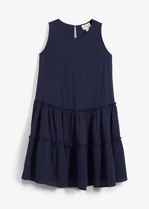 Abito midi in mussola vaporosa, bonprix