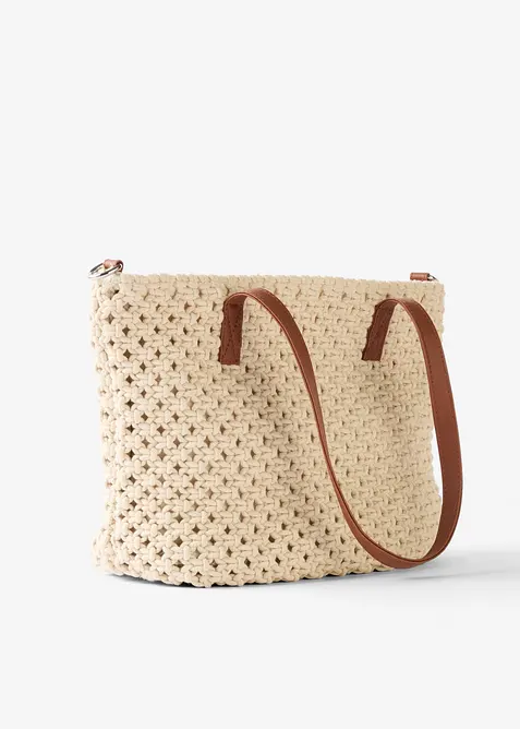 Borsa a mano effetto macram&egrave;, bonprix