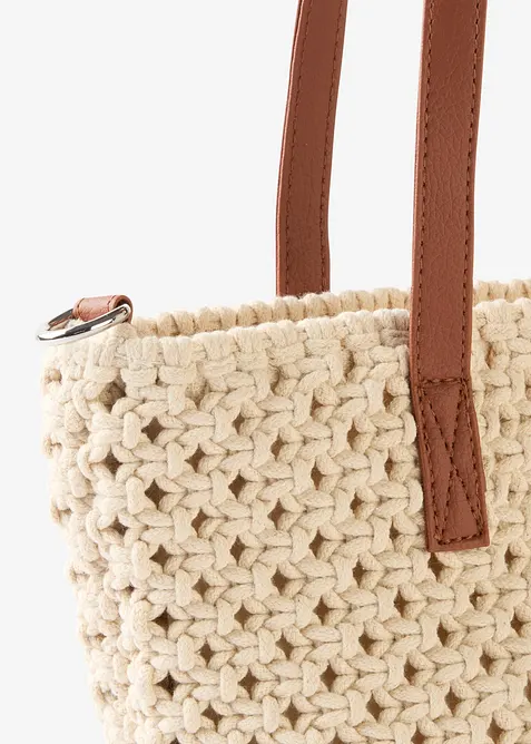 Borsa a mano effetto macram&egrave;, bonprix