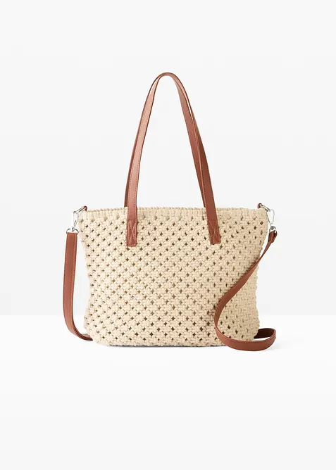Borsa a mano effetto macram&egrave;, bonprix