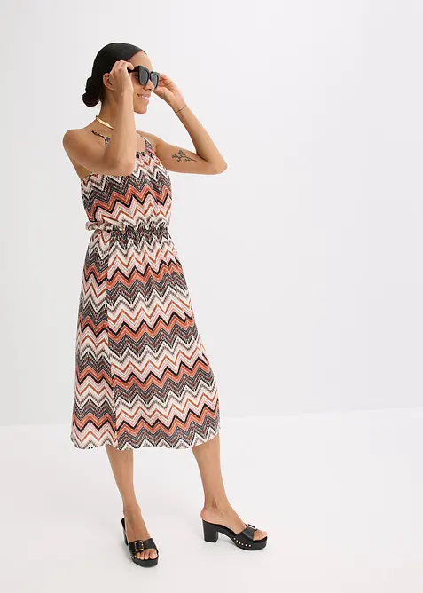 Abito fantasia con spalline, bonprix