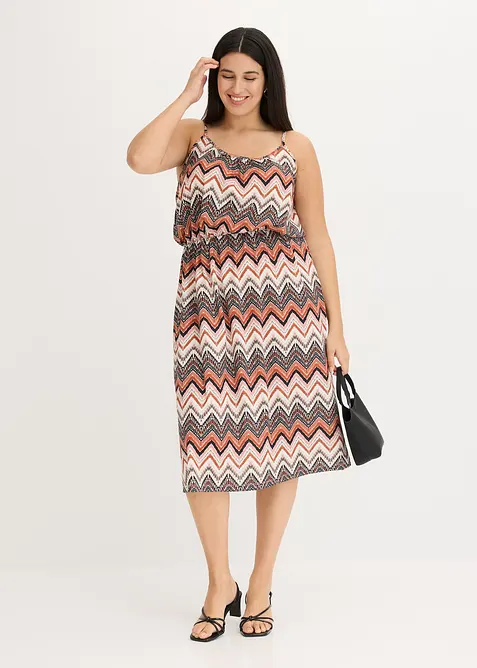 Abito fantasia con spalline, bonprix