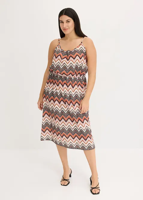 Abito fantasia con spalline, bonprix