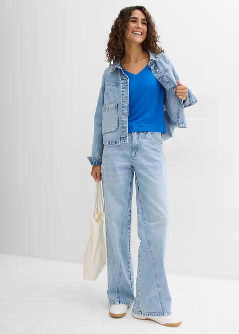 Maglia oversize in misto viscosa fluente, bonprix