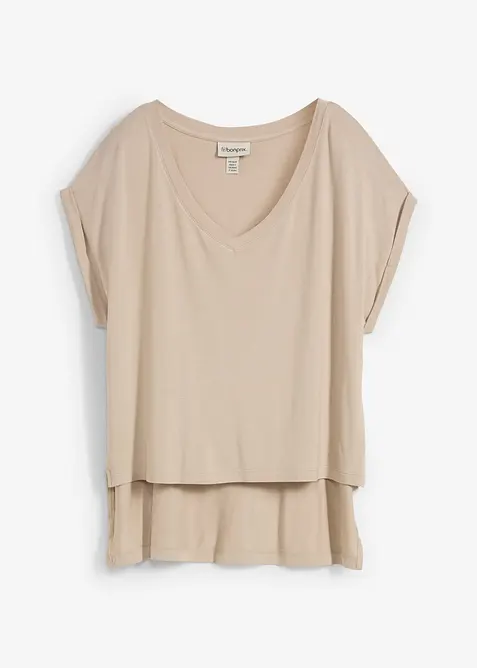 Maglia oversize in misto viscosa fluente, bonprix