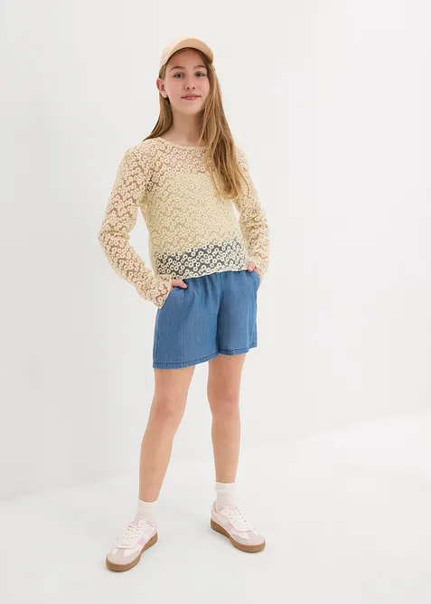 Shorts con elastico in vita in puro cotone, bonprix