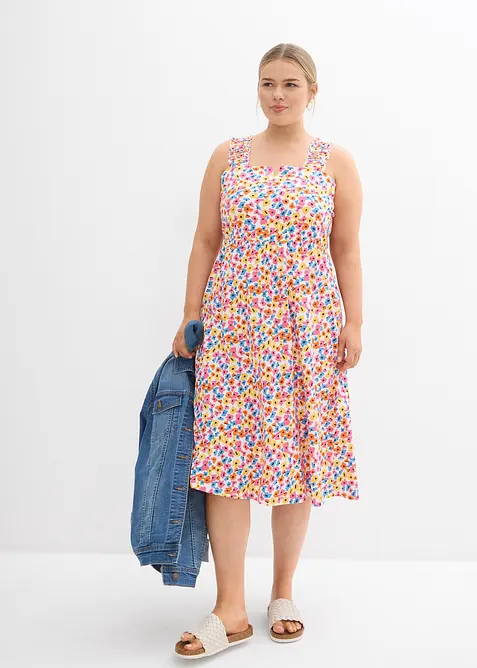 Abito in misto viscosa e cotone, bonprix