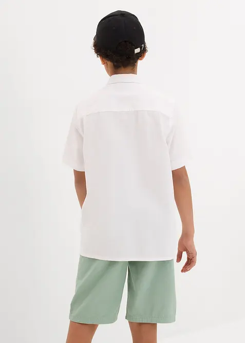 Camicia a maniche corte in misto cotone fresco e leggero, bonprix