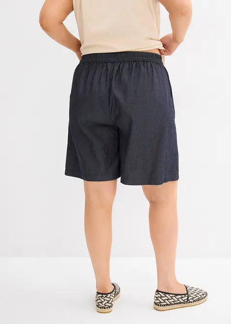 Shorts elasticizzati in vita in fresco misto lino, bonprix